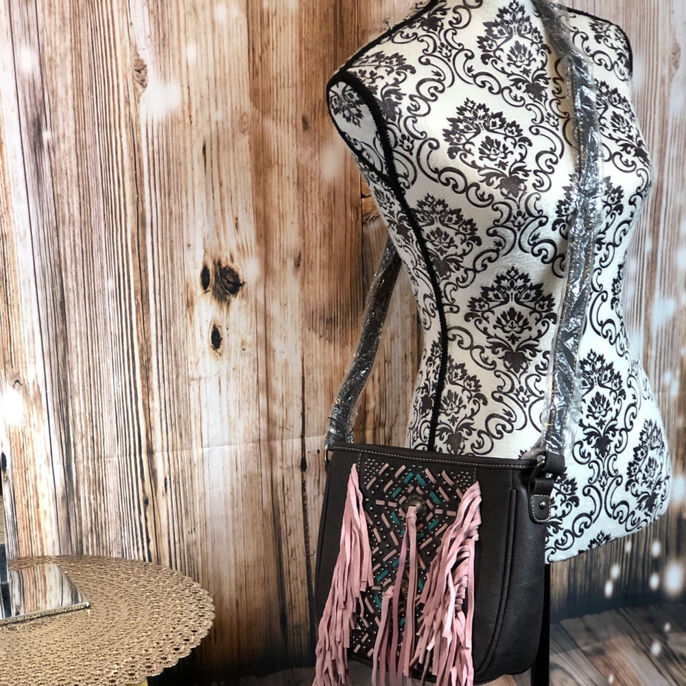 Montana West Fringe Crossbody Aztec Collection - Picture 4 of 5
